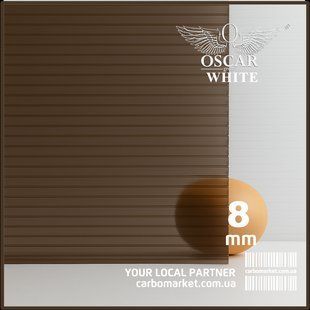 Стільниковий полікарбонат 2100Х1000Х8 mm OSCAR White бронза Сербія 2700014836 фото