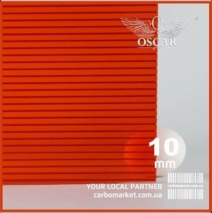 Сотовий полікарбонат 2100Х600010 mm OSCAR Standard червоний 1348956352 фото